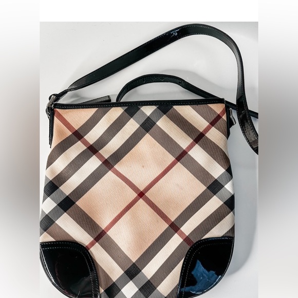Burberry Dryden Patent Leather and Nova Check Crossbody Bag - Picture 9 of 14